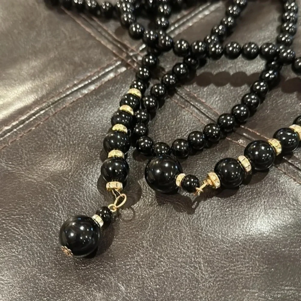 Fashion Women Long Rhinestone Pearl Belt Chain